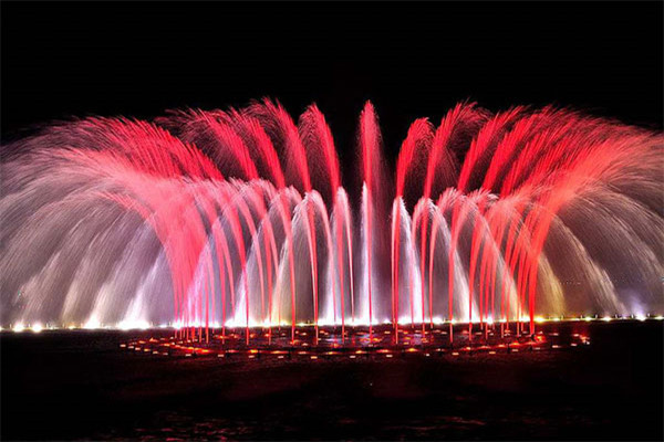 Commercial value and artistic function of musical fountain