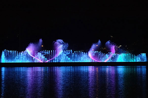 Energy saving technology about musical fountain