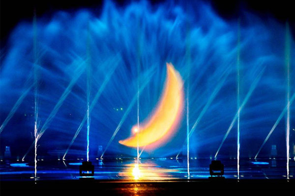 Laser Water Screen Music Fountain