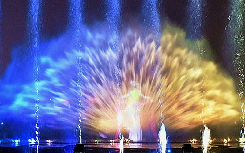 Laser Water Screen Music Fountain