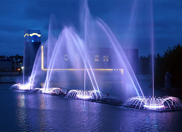 Rotating Musical Fountain Nozzles