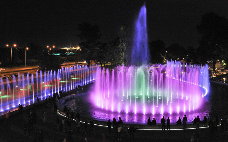 Rotating Musical Fountain Nozzles