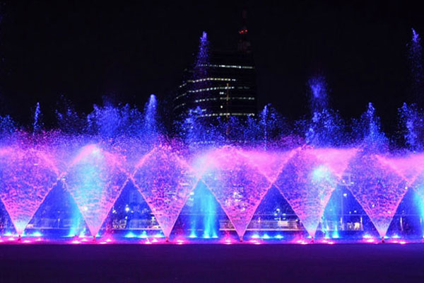 The principle of musical fountain