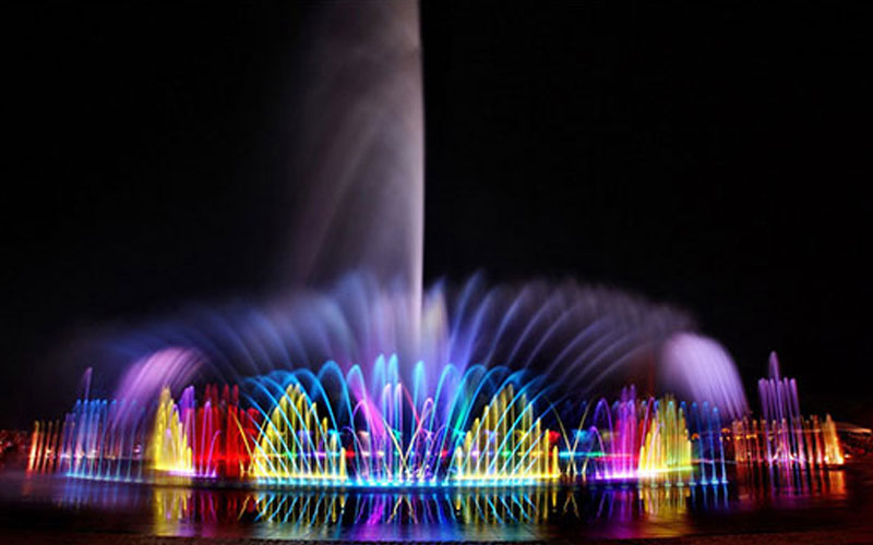 The principle of musical fountain