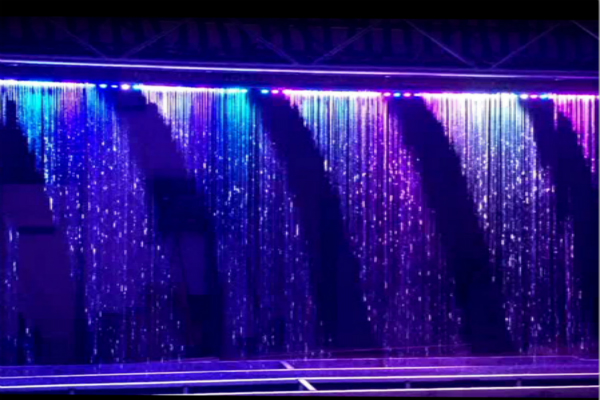 water curtain laser projection community application