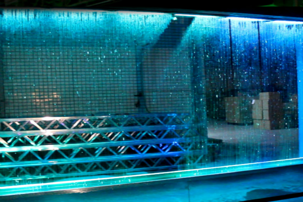 water curtain laser projection community application