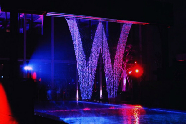 water curtain laser projection community application