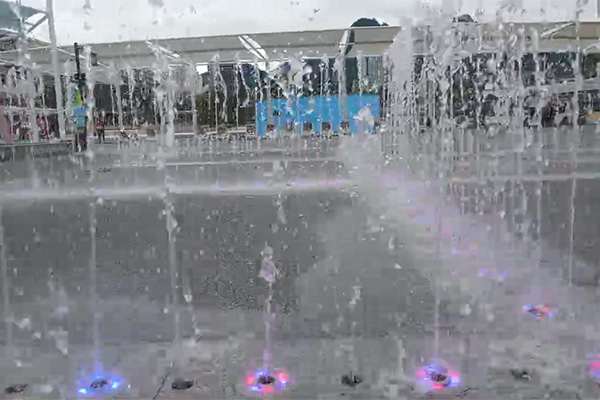 Dryland music fountain In Guizhou Real Effect