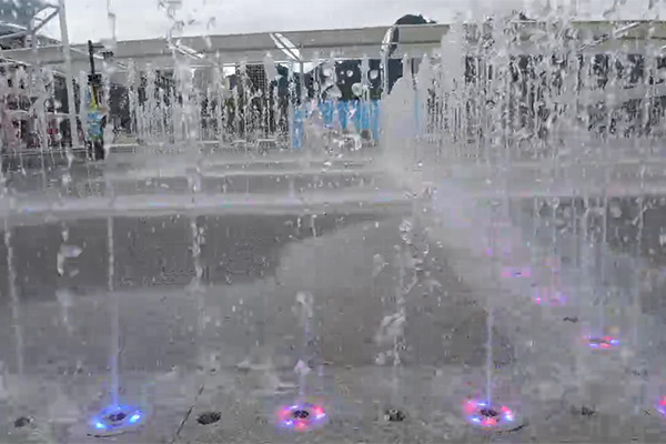 Dryland music fountain In Guizhou Real Effect