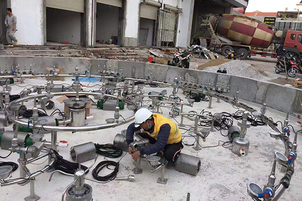 Large music fountain In Shanghai Installation